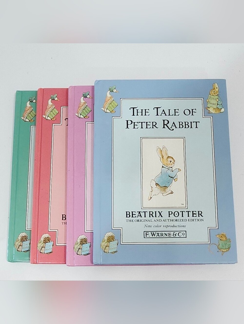 Beatrix Potter Set Of 4 Hardcover Books By F. Warne & Co. Vintage 1992 Colorful